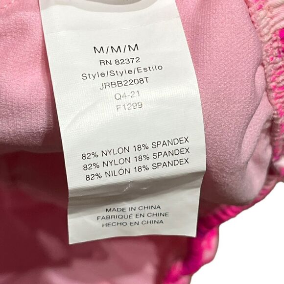 Breaking Waves Hot Pink Tie Dye Strapless Bikini Top, Size M, NWT - Picture 4 of 4